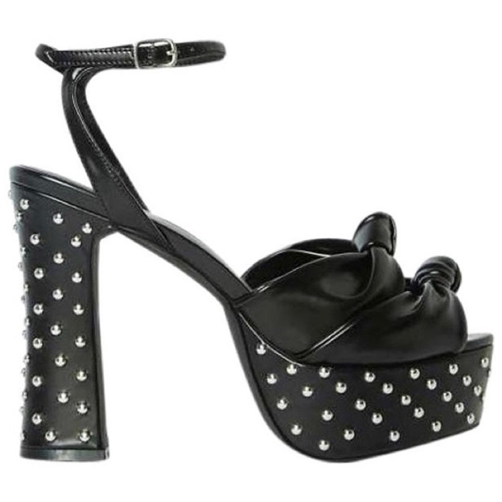 Studded Black Platform Heels